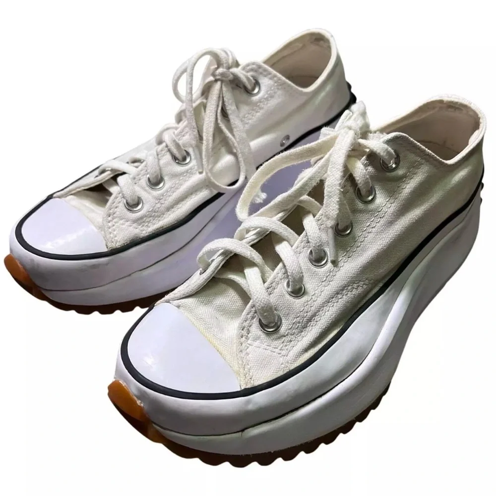 CONVERSE Chuck Taylor Canvas Run Star Hike Platform Low Top White Size W9.0 - Picture 2 of 9